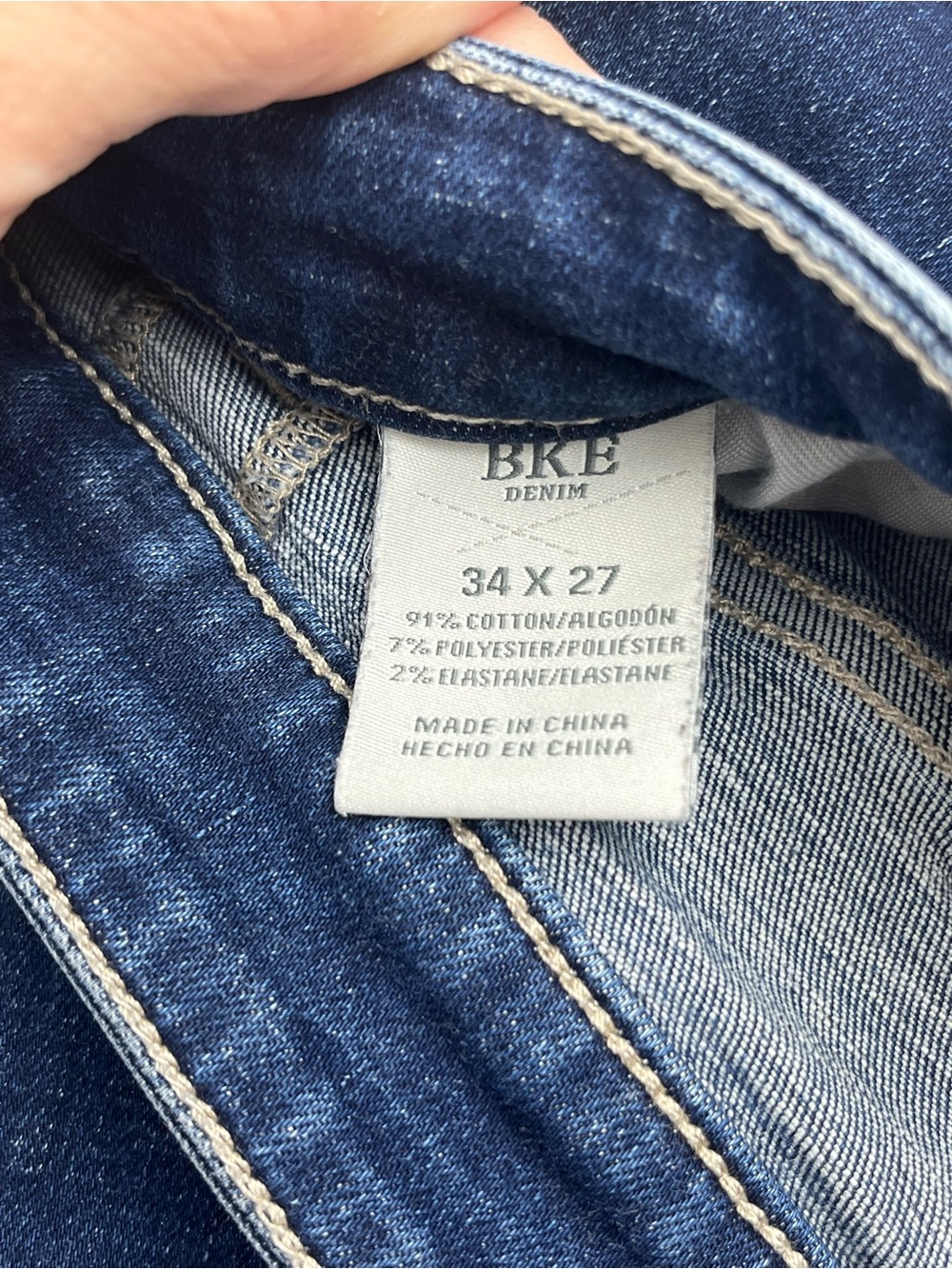BKE Payton Women’s Medium Wash Distressed Raw Hem Denim Ankle Skinny Jeans 34x27 - Picture 11 of 14